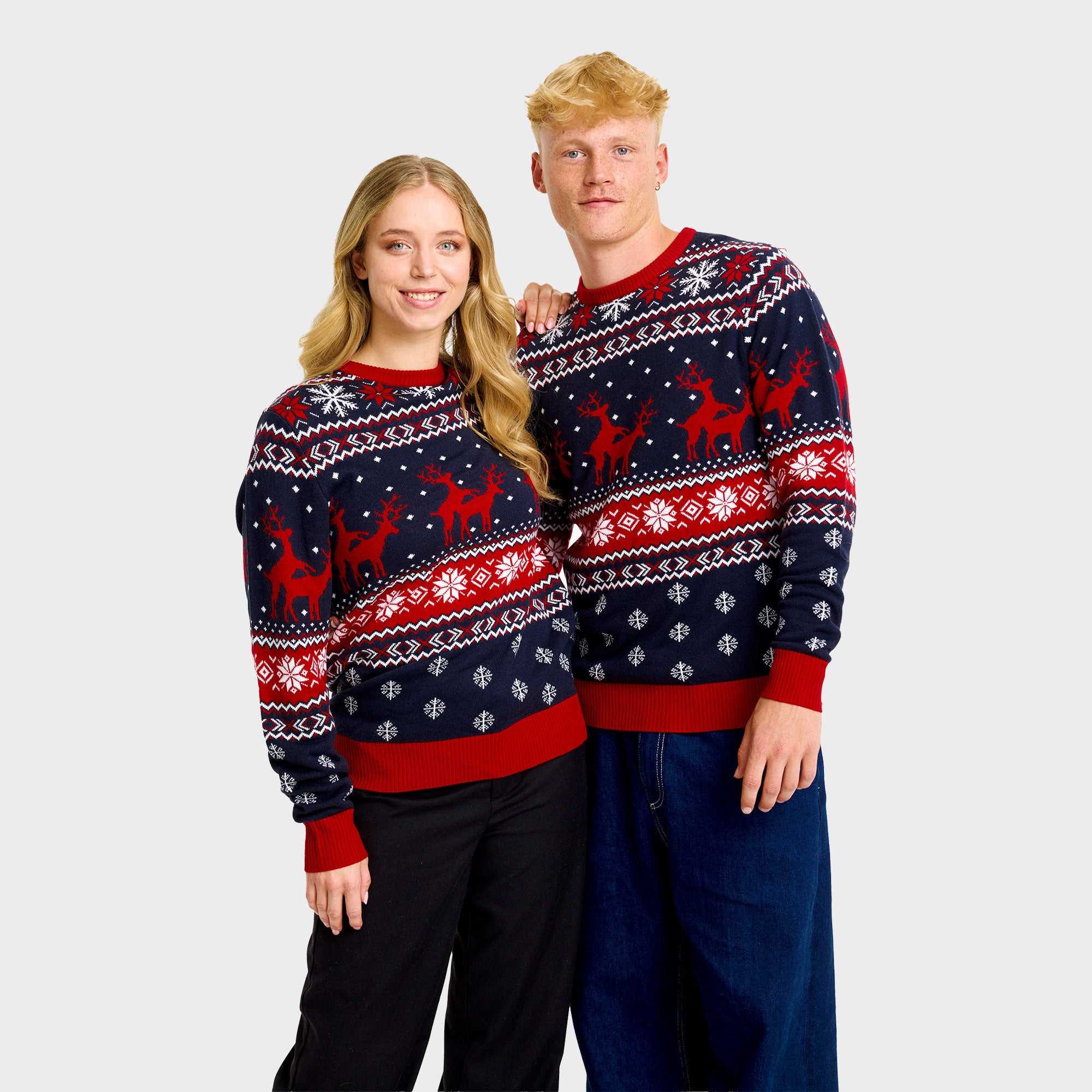 Det kække rensdyr julesweater - Dame